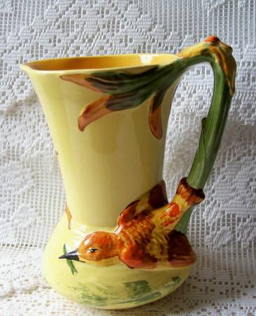 Vintage 1930's Art Deco Burleigh Ware Kingfisher Jug 1