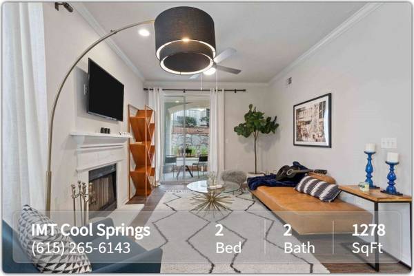 $2,210 / 2br - 1278ft2 - 2 BD / 2 BA. Resort-style swimming pool and more! (Franklin - Cool Springs Mall)63924810210691121