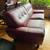Red faux leather couch 2 thumbnail