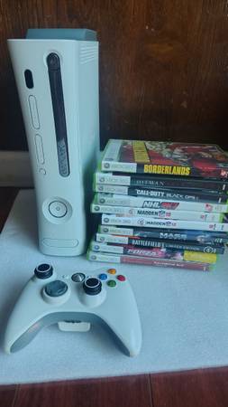 Refurbished Xbox 360 Bundle With Controller, Cables and 10 Games 1