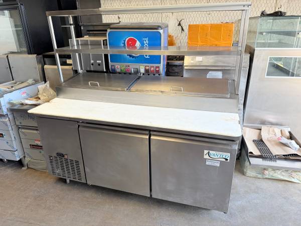 72' Prep refrigerator with shelf 1