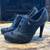 Stuart Weitzman for Neiman Marcus flannel platform bootie size 8 1/2. 3 thumbnail