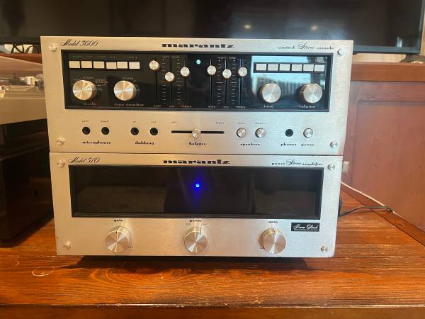 Marantz 510 Power Amp With Matching 3600 Preamp, Perfect Working Condi 1