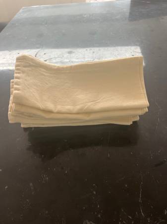 10 cream color  cotton cloth napkins 1