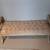 VTG Arm-Bench- Tufted Beige Velvet Seat, Solid Wood, Antique Finish 1 thumbnail