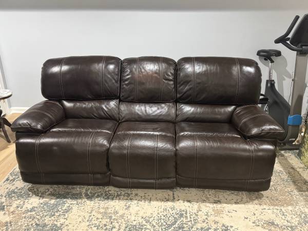 Leather double recliner 1