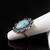Vintage Turquoise Gemstone Southwestern Sterling Silver Ring Size 6 5 thumbnail