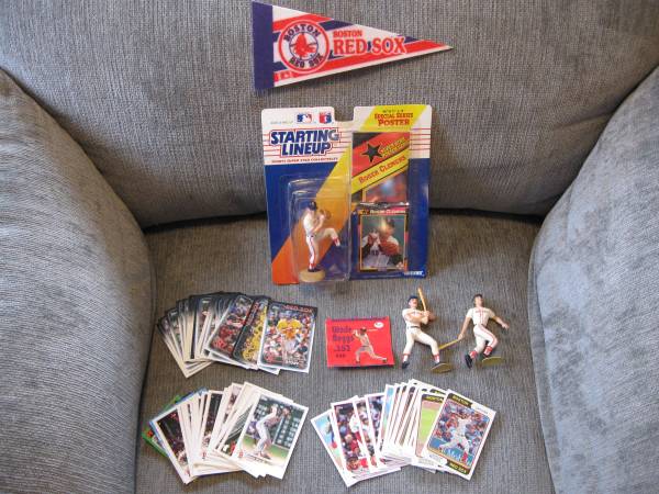 Boston Red Sox Baseball Memorabilia, Pennant, Cards, Figures 1