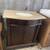 34"W Dark Brown Silkroad Bathroom Vanity Tan Stone Top No Faucet Used 2 thumbnail