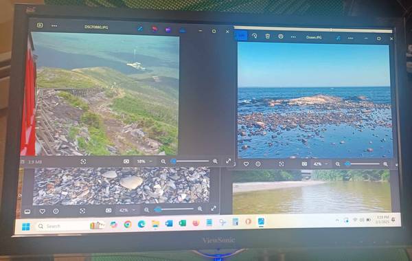 22 inch monitor - Viewsonic Computer monitor with mounting arm. 1