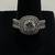 Sterling Silver & Cubic Zirconia Double Halo Ring Size 6.75 3 thumbnail