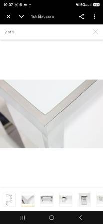 Polished steele console table 1
