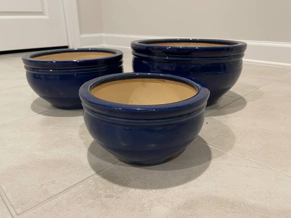 3 pieces set flower planters ceramic 1