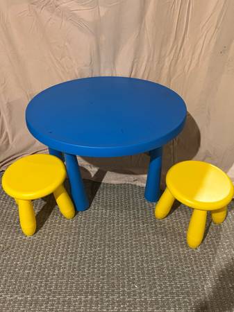 Child’s Table and Two Stools 1