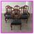 Guy Chaddock Melrose Collection Country English Black Leather Dining C 2 thumbnail
