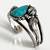 VTG Navajo Sterling Silver Freeform Turquoise Sz 6 Cuff Bracelet 44g 7 thumbnail