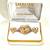 Vintage never worn rare find 14 karat gold earrings with matching gold pin 1 thumbnail