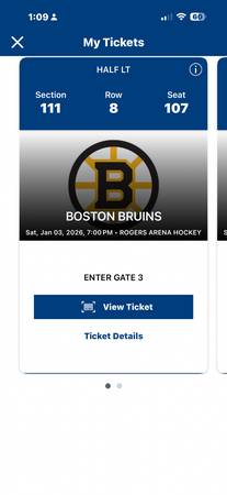 Lower bowlCanucks vs Boston 1