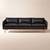 Like New Cb2 Hoxton 96.75" Black Leather Sofa  Couch Chaise Loung 4 thumbnail