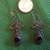 Sterling Silver Earrings with a very special Marcasite and Onyx Stones 5 thumbnail