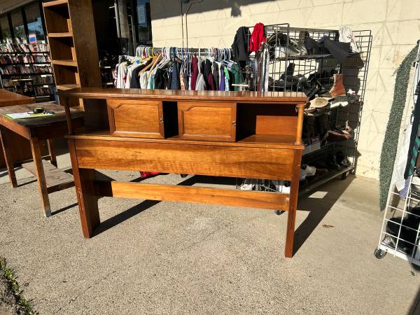 Full wood bookcase/storage headboard, see bed frame & mattress options 1