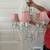 Pink Crystal Chandelier Shabby Chic  Large size 5 bulbs 5 thumbnail