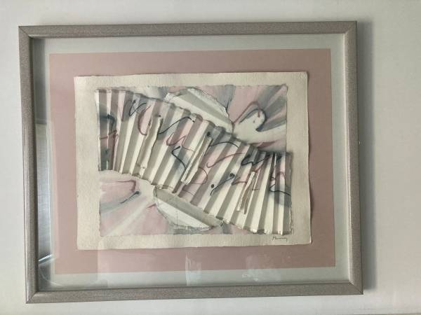 Stunning Mixed Media Art (Mauve & Grey) 1