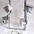 MID-CENTURY - MODERN CHROME WALL LAMP - RARE AND UNIQUE 4 LIGHTS 70s 20 thumbnail