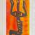 Orange Gecko ~ Lizard Water Color Original 3 of 3 by Famous LA Artist 2 thumbnail
