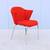 Contemporary Modern EOOS for Coalesse Capa Stackable Red Guest Chair 4 thumbnail
