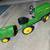 John Deer castiron tractor & trailer 1 thumbnail