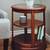 Round Glass Top Wooden Side Table 3 thumbnail