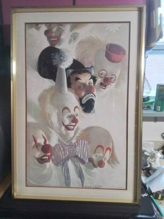 Seven Faces of a Clown," signed by the talented Robert Owen 1