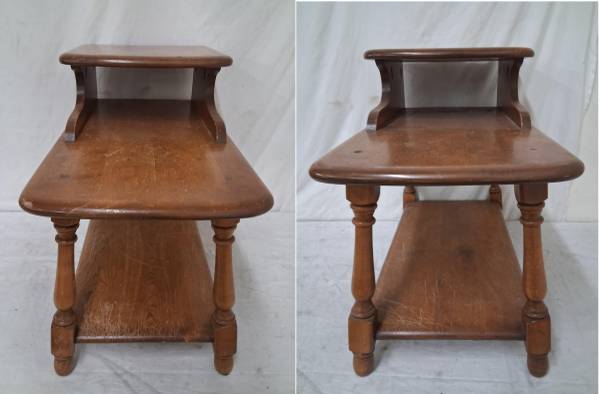Mid Century Matching Haywood-wakefield Step Table Set  - Stamped 1