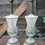 pair 2 antique frosted glass desk LAMPS table lamp hand painted 1 thumbnail