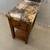 Walnut and stone top end table nightstand 2 thumbnail