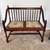 Antique Wooden Settee & Folding Rocking Chair Set Floral Upholstery Vi 10 thumbnail