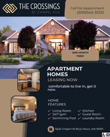 $1,780 / 2br - 1164ft2 - ONE MONTH FREE INCLUDED WITH LOWER RENT PRICES ! (6626 Chapel Hill Blvd, Pasco, WA)63924683057155120