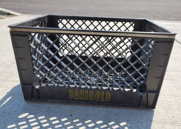 Vintage Gray Rectangle Dairy Milk Crate 1996 1