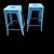 Stools Bar Counter Industrial stackable robin blue set two pair 2 thumbnail