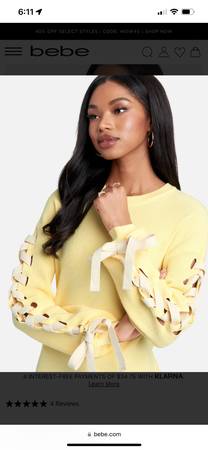 Bebe Lace-up Sleeve Shift Dress (S, NWT, Sold-Out) - $2063471267057539121
