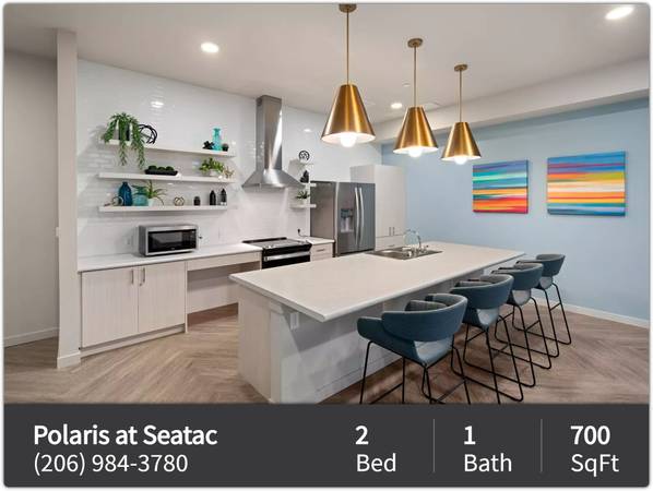 $2,055 / 2br - 700ft2 - Start living large! You'll love our 2 bed, 1 bath! 700 Sq Ft! (SeaTac - 6 Minutes to Seattle–Tacoma International Airpor)64031306614402121