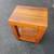 West Elm Cube Nightstand Lamp Side Table drawer chestnut brown 2 thumbnail