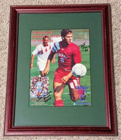 Signed Tisha Venturini Todd Yeagley MAC Soccer Players of the Year 1