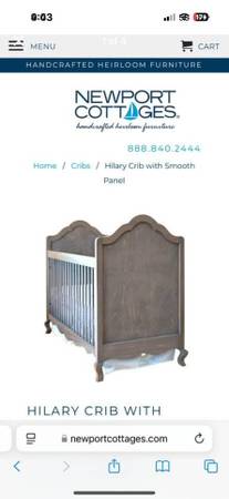 Newport Cottages crib with toddler rail 1