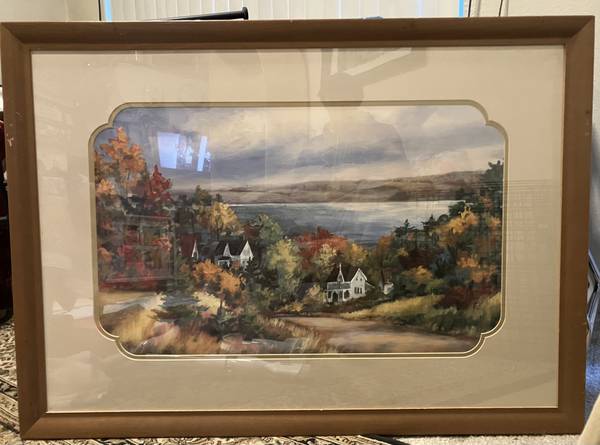 Framed + Matted Seneca Lake Wall Art 1