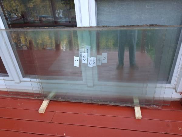 Large tempered glasses, ¼ inch thick. 1