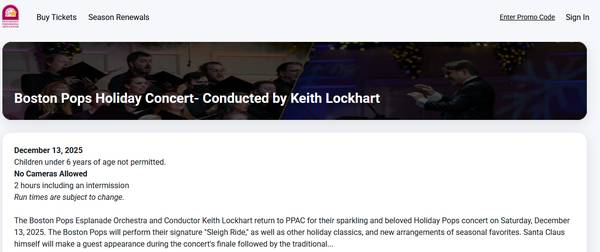 Boston Pops Christmas @ PPAC 1