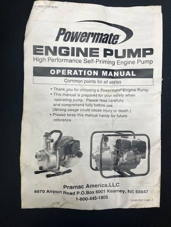 Powermate Engine Pump 1