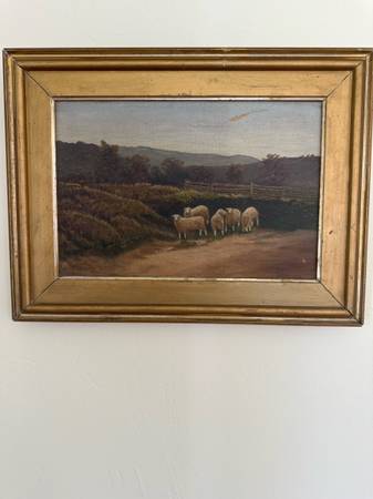 British Scottish Pastoral Sheep Oil Painting 1